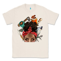 Natural Wild Camping Afro Messy Bbs Classic Tee - BundleAndBundleShop