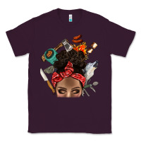 Plum Wild Camping Afro Messy Bbs Classic Tee - BundleAndBundleShop