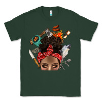 Sports Green Wild Camping Afro Messy Bbs Classic Tee - BundleAndBundleShop
