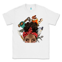 White Wild Camping Afro Messy Bbs Classic Tee - BundleAndBundleShop