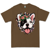 Cacao french bulldog floral Premium Tee - Jasminsmagicworld