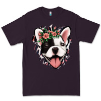 Plum french bulldog floral Premium Tee - Jasminsmagicworld
