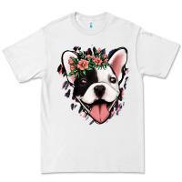 White french bulldog floral Premium Tee - Jasminsmagicworld