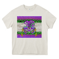 Cream mardi gras  mask Heavy Core Tee - BarkalooDesign