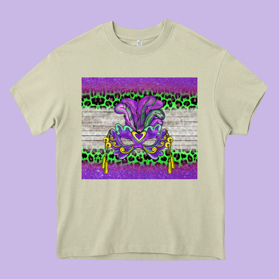 Mardi Gras  Mask Heavy Core Tee Designed By Barkaloodesign