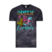 Cloud Black Queen Of The Camper Vintage Tee - BundleAndBundleShop