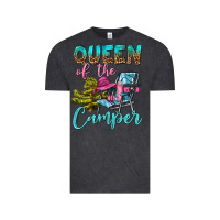 Vintage Black Queen Of The Camper Vintage Tee - BundleAndBundleShop