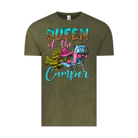Vintage Olive Queen Of The Camper Vintage Tee - BundleAndBundleShop