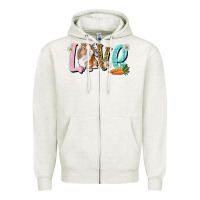 Oatmeal Heather Love Easter Rabbit Easter Day Zipper Hoodie - HowdyJamesFarm