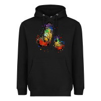 Black rainbow butterfly pride Heavyweight Hoodie - FaDigitalArtStudio