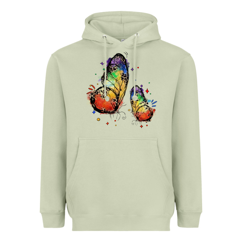 Rainbow Butterfly Pride Heavyweight Hoodie by FaDigitalArtStudio | Teevron