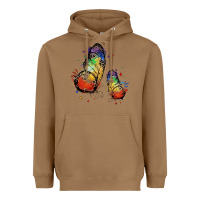 Toasted Coconut rainbow butterfly pride Heavyweight Hoodie - FaDigitalArtStudio