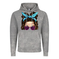 Cloud Rock Messy Bun Mom And Pink Leopard Sunglasses Vintage Hoodie - BundleAndBundleShop