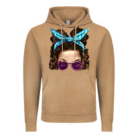 Vintage Camel Messy Bun Mom And Pink Leopard Sunglasses Vintage Hoodie - BundleAndBundleShop