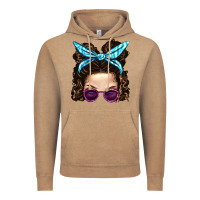Vintage Coffee Messy Bun Mom And Pink Leopard Sunglasses Vintage Hoodie - BundleAndBundleShop