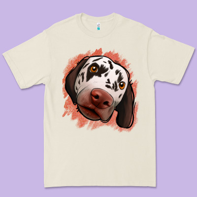Dalmatians Peach Glitter Background Premium Tee Designed By Jasminsmagicworld