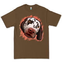 Cacao dalmatians peach glitter background Premium Tee - Jasminsmagicworld