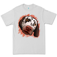 Dove Grey dalmatians peach glitter background Premium Tee - Jasminsmagicworld