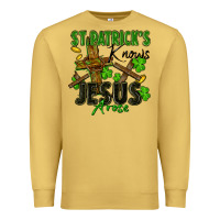 Antique Gold St. Patrick's knows Jesus arose Premium Sweatshirt - FaDigitalArtStudio