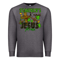 Charcoal Heather St. Patrick's knows Jesus arose Premium Sweatshirt - FaDigitalArtStudio