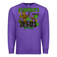 Purple St. Patrick's knows Jesus arose Premium Sweatshirt - FaDigitalArtStudio