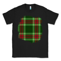 Black Christmas Tartan Patch Classic Tee - BundleAndBundleShop