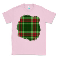 Bubblegum Pink Christmas Tartan Patch Classic Tee - BundleAndBundleShop