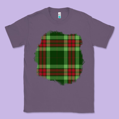 Christmas Tartan Patch Classic Tee Designed By Bundleandbundleshop