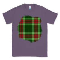 Lavender Christmas Tartan Patch Classic Tee - BundleAndBundleShop