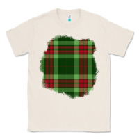 Natural Christmas Tartan Patch Classic Tee - BundleAndBundleShop