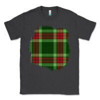 Smoke Christmas Tartan Patch Classic Tee - BundleAndBundleShop