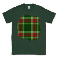 Sports Green Christmas Tartan Patch Classic Tee - BundleAndBundleShop