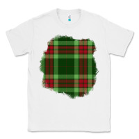 White Christmas Tartan Patch Classic Tee - BundleAndBundleShop