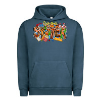 Pigment Midnight Navy basketball sister Urban Hoodie - CowhideDigitalArt
