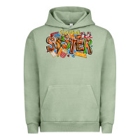 Pigment Oil Green basketball sister Urban Hoodie - CowhideDigitalArt