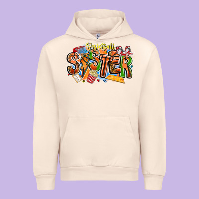 Basketball Sister Urban Hoodie Designed By Cowhidedigitalart