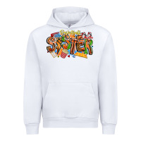 White basketball sister Urban Hoodie - CowhideDigitalArt