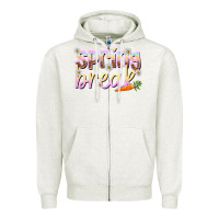 Oatmeal Heather Spring break Easter Day Zipper Hoodie - HowdyJamesFarm
