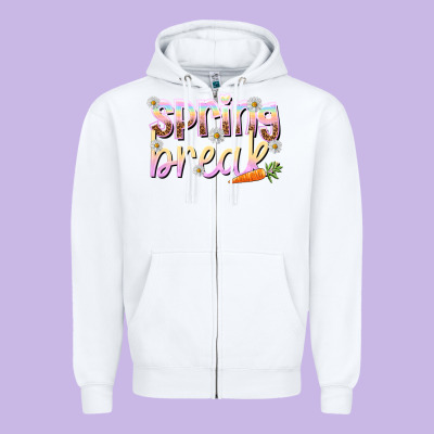 Spring Break Easter Day Zipper Hoodie Designed By Howdyjamesfarm