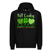Black St. Patrick's Not lucky simply blessed Premium Hoodie - OliviaCreatesArt