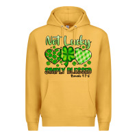 Mustard St. Patrick's Not lucky simply blessed Premium Hoodie - OliviaCreatesArt