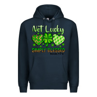 Navy St. Patrick's Not lucky simply blessed Premium Hoodie - OliviaCreatesArt