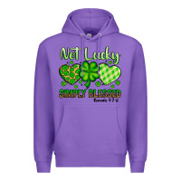 Purple St. Patrick's Not lucky simply blessed Premium Hoodie - OliviaCreatesArt
