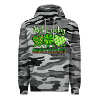 Slate Camo St. Patrick's Not lucky simply blessed Premium Hoodie - OliviaCreatesArt