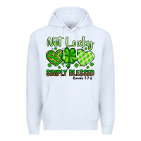 White St. Patrick's Not lucky simply blessed Premium Hoodie - OliviaCreatesArt