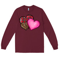 Burgundy valentine's day hearts Long Sleeve Tee - RanaPortraitStore