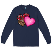 Navy valentine's day hearts Long Sleeve Tee - RanaPortraitStore