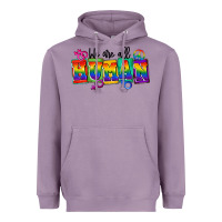 Lavender we are all human Heavyweight Hoodie - FaDigitalArtStudio