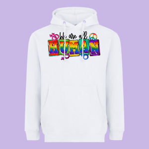 We Are All Human Heavyweight Hoodie Designed By Fadigitalartstudio