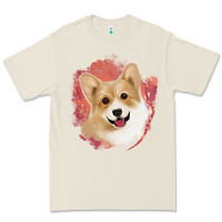 Bone corgi peach watercolor background Premium Tee - Jasminsmagicworld